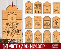 christmas gift card holder cut files