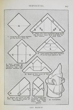 the instructions for how to make an origami table