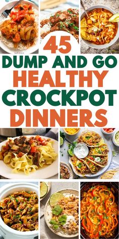 Easy healthy crockpot dinner recipes for frugal family meals on a budget, with clean eating chicken recipes and easy healthy meal prep ideas.