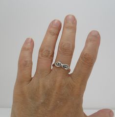 R1364- Sterling Silver Infinity Ring. Size 9 1/2. I can size it to fit, just contact me. No charge to size down. Handmade One of a Kind Artisan Ring Made in the USA with Free Domestic Shipping! The top of the ring measures 6 mm and the band is 3 mm. This ring is made by the Lost wax Casting method, were I make the design in wax and then cast it into silver. To learn more about Me and the Lost Wax Method please visit my website at www.denimanddiamondjewelry.com Thanks for visiting, If you have an Handmade Infinity Rings For Anniversary, Handmade Adjustable Infinity Ring, Handmade Infinity Promise Ring, Silver Infinity Ring, Swiss Blue Topaz Ring, Artisan Rings, Infinity Ring, Wax Casting, Casting Jewelry