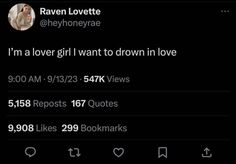 the twitter account for raven lovette on her phone