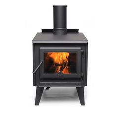 True North TN20 22 Metallic Black Vented Wood Burning Stove With Legs, EPA2020 Certified Stove Installation, Stoves For Sale, Cord Wood, Cast Iron Door, Wood Heater, Ceramic Fiber, Iron Door, True North, Wood Burner