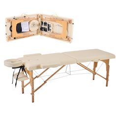 PRICES MAY VARY. ✅【Portable and lightweight】: The select solid wood frame and sponge padding make the professional massage table very lightweight, weighing only 30.86 lbs. Accessories can be installed or removed at any time and fit under the bed for storage. This foldable design is portable for home use and massage therapist on the go. ✅【Adjustable lash table】: The height of the eyelish beds can be adjusted within 8 positions, range from 25.2’’ to 33.7’’. Adjustable headrest (0-60 deg) and hand Adjustable Spa Bed, Best Massage Table, Lash Salon Beds, Lash Table, Spa Portable, Spa Bed, Lash Bed, Bed Wooden, Tattoo Salon