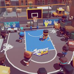 an animated basketball game is shown in this screenshot from the nintendo wii video game