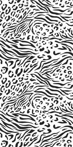 a black and white animal print pattern