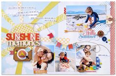 a scrapbook page with pictures and words