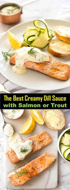 the best creamy dill sauce with salmon or trout