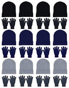 PRICES MAY VARY. 12 PAIRS GLOVES / 12 BEANIES : Your 24 pack combo order will include 12 pairs of winter gloves and 12 beanies in a 24 pack combo making it the perfect gift this winter season. These winter hats & gloves are unisex and one size fits most. Makes the perfect pack for sharing, donating, charities, schools, events or gifting. WARM, COZY, & COMFORTABLE : Brave the frigid temperatures with cuffed beanies and gloves that are both warm and stylish. Features a thick knit that helps to ins Winter Beanies, Cold Weather Gloves, Winter Magic, Winter Gloves, Cozy Gift, Winter Beanie, Winter Sports, Mitten Gloves, Winter Season