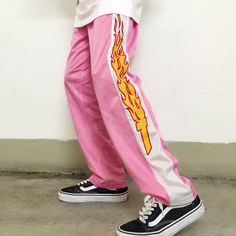 Flames Pants pink boogzel apparel buy shop usa uk Flames Outfit, Flame Pants, Summer Grunge Outfits, Y2k Fashion Outfit, Summer Grunge, Look Festival, Pattern Pants, Pants Gift, Tumblr Outfits