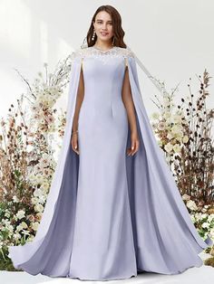 Two Piece Sheath / Column Evening Gown Luxurious Dress Party Wear Floor Length Sleeveless Jewel Neck Chiffon with Sleek Prom Dresses Sparkly, Luxurious Dress, Dress Party Wear, Wedding Mother Of The Bride, French Women Style, Sparkly Prom Dresses, Luxurious Dresses, Mother Of Bride Outfits, Floral Prom Dresses