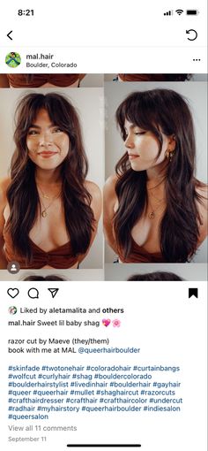 Long Shag With Highlights, Long Shag Thick Hair, Wolfcut Hair Long Round Face, Hair Cuts 2023 Long Hair, Haircut 2023 Long Hair, Haircuts To Grow Out Bangs, Shag Haircuts Long Hair, Hair Styles For Round Faces 2023, Long Shag With Curtain Fringe