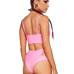 Great For Festival Season! Never Been Worn Before! Hygiene Liner Still On Bottoms. Tags Still On! Pink Crop Top For Club In Summer, Trendy Pink Triangle Crop Top, Pink Summer Swimwear For Night Out, Summer Pink Swimwear For Night Out, Pleated Skirt And Sweater, Cheer Costumes, Clueless Halloween Costume, Dolls Kill Outfits, Thigh Belt