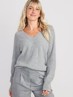 Saw this on Old Navy: Basic Streetwear, Cocoon Sweater, Quick Crochet Patterns, Sweater For Women, Quick Crochet, Petite Size, V Neck Sweater, Grey Sweater, Raglan Sleeve