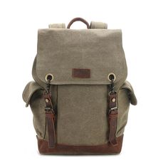 Outdoor Multifunctional Canvas Backpacks - Woosir Outdoor Canvas Bag With Multiple Pockets, Outdoor Canvas Bags With Multiple Pockets, Khaki Cotton Canvas Bag For Travel, Utility Canvas Bags For Outdoor Activities, Durable Khaki Backpack For Travel, Canvas Backpack For Outdoor Activities With Pockets, Canvas Backpack With Multiple Pockets For Everyday Use, Canvas Backpack With Multiple Pockets, Khaki Backpack With Canvas Lining