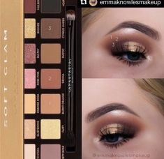 Abh Soft Glam, Eye Makeup On Hand, Soft Glam Palette, Makeup Palette Collection, Make Up Designs, Eyeshadow Tutorials, Foundation Routine, Makeup Advice, Soft Glam Makeup