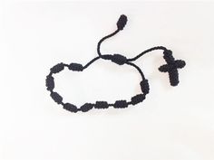 Single decade adjustable knotted cord bracelet.  #easter #catholicgifts #gifts