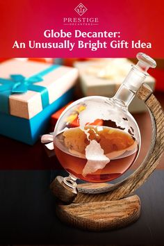 an unusually bright gift idea for globe decanter