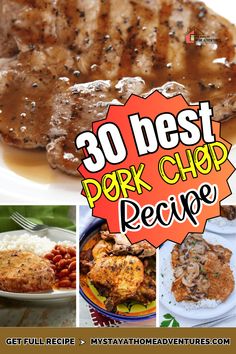 the cover of 30 best pork chop recipe