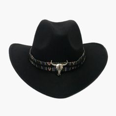 Metal Bull Ribbon Fedoras Men Winter Autumn Western Cowboy Jazz Hat Women Trilby Felt Cap Cowgirl Jazz Toca Sombrero Black Western Hat Bands With Flat Bill, Black Flat Bill Felt Hat For Country Events, Multicolor Fedora With Short Brim For Rodeo, Multicolor Short Brim Fedora For Rodeo, Black Bohemian Felt Hat For Western-themed Events, Western Style Multicolor Fedora With Short Brim, Multicolor Brimmed Fedora For Rodeo, Black Fedora For Western-themed Winter Events, Multicolor Western Fedora With Short Brim