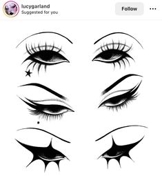 Clown Eye Tattoo, Preshower Makeup, Gothabilly Makeup, Mirror Magick, Goth Eye Makeup, Punk Makeup, Makeup Drawing, Graphic Makeup