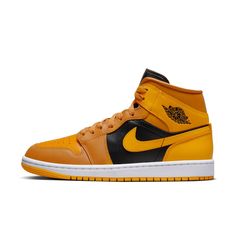 Style: Bq6472-700 Color: Chutney/Black/White/Taxi Gender: Womens Air Jordan 1 Mid Women, Air Jordan 1 Women, Air Jordans Women, Horror Villains, Jordan Retro 1, Nike Air Jordan 1 Mid, Baskets Nike, Womens Air Jordans, Jordans Women