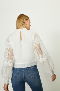 Lace Detail Long Sleeve Blouse Latest Tops, Pierced Jewelry, Quick Delivery, Lace Tops, Lace Detail, Sleeve Blouse, Long Sleeve Blouse, Buy Online, Shop Now