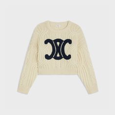 Celine Triomphe, Knitwear Women, Crew Neck Sweater, Neck Sweater, Casual Style, Calf Skin, Sweaters & Cardigans, Knitwear, Ready To Wear