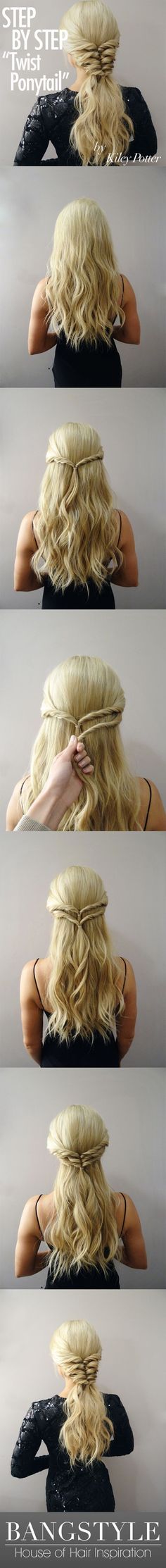 Algunas realmente no nacimos con los dones de hacernos trenzas, pero si tu como yo quieres intentar con peinados que … Straight Haircuts, Sophisticated Hair, Trendy We Fryzurach, Ponytail Tutorial, Twist Ponytail, Hair Haircuts, Braids For Long Hair