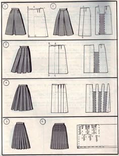 the instructions for how to sew a skirt with pleated edges and long sleeves