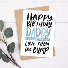 A cute birthday card for the Daddy to be Fun Phonics Activities, Anniversary Wishes For Husband, Birthday Card For Dad, Wishes For Husband, Gary Barlow, Happy Birthday Dad