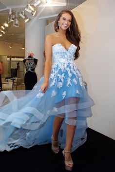 Homecoming Dresses High Low, Freshman Homecoming Dresses, Asymmetrical Prom Dress, High Low Evening Dresses, High Low Prom Dress, Strapless Prom Dress, High Low Prom Dresses, Professional Dress, Sweetheart Prom Dress