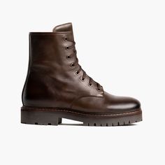 Women's Combat Boot In Java Brown Leather - Thursday Boot Company Women’s Combat Boots, Brown Combat Boots Outfit, Thursday Boots Women, Construction Boots, Combat Boot Outfit, Thursday Boot Company, Brown Combat Boots, Thursday Boots, Boot Companies