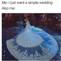 the bride and groom are posing for a photo on their wedding day, which is decorated with snowflakes