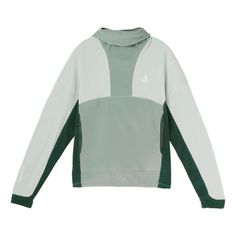 Nike ACG Therma Fit Wolf Tree Pullover DQ5780-330 (Men's/Colorblock) Green Sporty Sweatshirt For Outdoor Activities, Sporty Green Sweatshirt For Outdoor Activities, Functional Green Winter Tops, Green Functional Winter Tops, Green Sportswear Sweatshirt For Outdoor, Functional Green Sports Sweatshirt, Nike Green Athleisure Sweatshirt, Green Half-zip Top For Outdoor, Nike Acg Wolf Tree