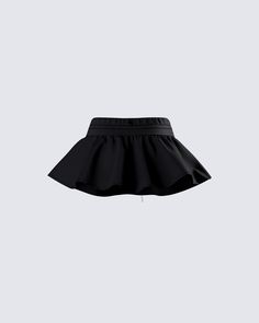 Add a little flare to your day with this black flounce mini skirt ✨ With an elastic waistband, a contrast waistband drawcord, and a flounce circle hem - this skirt is the perfect piece to elevate your everyday look 😍 Black Voluminous Skirt With Elastic Waistband, Black Tennis Skirt With Elastic Waistband For Spring, Black Stretch Tiered Skort, Flowy Tennis Skirt With Elastic Waistband, Mini Tennis Skirt With Elastic Waistband, Black Gathered Mini Skirt, Black Mini Tennis Skirt With Elastic Waistband, Flared Skort With Elastic Waistband, Flowy Flared Mini Skirt With Ruffle Hem