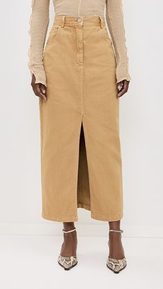 Rachel Comey Lunga Skirt | Shopbop Medical Problems, Rachel Comey, Stretch Denim, Knee High, Stretch Fabric, Womens Bottoms, Camel, Winter Fashion, Luxury Fashion