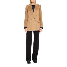 Max Mara "Potente" blazer with corduroy sleeves Peak lapels; double-breasted front Strong padded shoulders Chest welt pocket Long sleeves; button cuffs Hip flap pockets Vented back Longline silhouette Wool Made in Italy Classic Double Breasted Suit With Welt Pockets For Fall, Double Breasted Long Sleeve Suit With Pockets For Workwear, Fall Workwear Double Breasted Suit With Lapel Collar, Winter Workwear Blazer With Button Cuffs, Classic Winter Double Breasted Suit For Work, Fall Double Breasted Suit With Button Cuffs, Fall Office Double Breasted Suit, Classic Double Breasted Fall Business Suit, Timeless Double-breasted Blazer For Fall