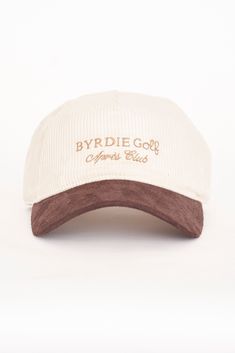 Après Club wide whale corduroy hat is the signature dad hat of the season. Pre-curved visor. Adjustable corduroy hideaway back strap. Contrast embroidery. Antique brass hardware. Corduroy Hat, Golf Club Covers, Womens Golf, Court Dresses, Clubbing Aesthetic, Antique Brass Hardware, Golf Hats, Hole In One, Performance Wear