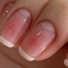 White Sticky Stuff On Hands, Simple Pretty Nail Designs, Casual Nails, Blush Nails, Jelly Nails, روتين العناية بالبشرة