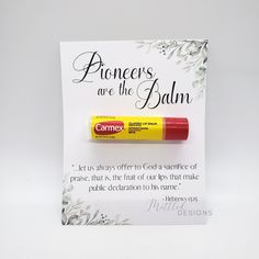 an ad for cremers are the balm, with a yellow tube next to it