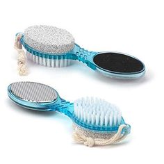 Great Value! 4-in-1 Pedicure Brush Handle Includes Pumice Stone, Emery Board, Nail Cleaning Brush, and Professional Metal File, Can be Used Wet or Dry, Ships in Random Colors Green, Pink, Blue or Purple (Pack of 1 Paddle). Exfoliating Pedicure Care Set with Pumice Stone and Food Rasp for Soft Feet and Skin, Nail File, and Scrub Cleaning Brush That is Ideal for Scrubbing and Clean Dirty Hands Feet, Toenails, and Fingernails. Size: 1 Count (Pack of 1). Toe Nail Cleaning, Nail Cleaning, Foot Pedicure, Bath Fizzers, Dry Body Brushing, Pedicure Set, Pumice Stone, Random Colors, Pedicure Tools