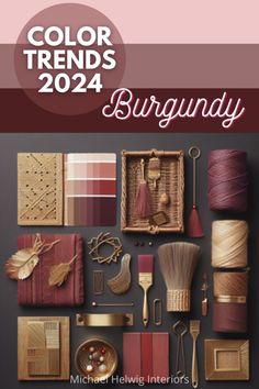 the cover of color trend guide for burgundy