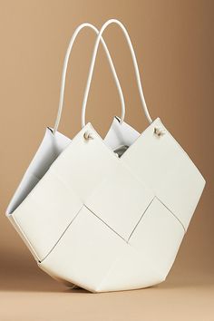 Leather Removable top zip pouch Tie closure Imported | Taylor Contexture Leather Bag by Bob Oré in White, Women's at Anthropologie Modern Pouch Box Bag For Shopping, Structured Soft Leather Bags, Structured Shoulder Bag For Daily Use, Structured Everyday Bag In Textured Leather, Structured Textured Leather Bag For Everyday Use, Beige Structured Bag With Removable Pouch, Chic Structured Bag With Leather Handles, Structured Shoulder Bag With Removable Pouch, Designer Structured Shopping Bags