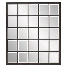 a large mirror with many squares on the front and back sides, all in different colors