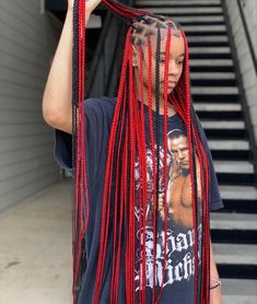 Red Jumbo Box Braids, Colored Box Braids, Best Hair Dye, Stunning Hairstyles, Cute Braided Hairstyles