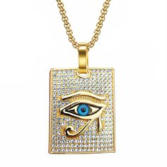 40384641302646 Gold Rectangular Spiritual Jewelry, Egypt Necklace, Brick Mason, Eye Of Providence, Symbol Of Protection, Blue Eye, Ancient Egyptian, Cultural Heritage, Ancient Egypt