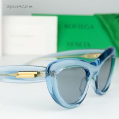 Brand New Bottega Veneta Bv1282s 003 Light Blue Cat Eye Unisex Sunglasses Same/Next Day Free Shipping! No Offers Accepted. Final Price! Don't Miss Out, Shop Now! 100% Authentic & Brand New! Brand: Bottega Veneta Model: Bv1282s Color Code: 003 Gender: Women / Unisex Frame Color: Light Blue Lens Color: Blue Lens Material: Bio-Nylon Frame Shape: Cat Eye Frame Style: Full-Rim Frame Material: Recycled Acetate Size: 53x21x140 100% Uv Protection! Made In Italy Full Retail Bottega Veneta Set Includes: G Chic Blue Cat Eye Sunglasses, Chic Blue Cat Eye Sunglasses For Summer, Modern Blue Cat Eye Sunglasses, Luxury Cat Eye Sunglasses For Summer, Modern Blue Cat Eye Sunglasses With Gradient Lenses, Elegant Blue Cat Eye Sunglasses, Elegant Blue Tinted Cat Eye Sunglasses, Blue Sunglasses For Summer Evening, Modern Blue Cat Eye Sunglasses With Tinted Lenses