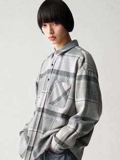 Composition : Polyester 100%Color : GREYCountry of Origin : China Gray Casual Shirt For Fall, Casual Gray Shirt For Fall, Casual Gray Fall Shirt, Gray Long Sleeve Shirt For Streetwear, Gray Relaxed Fit Long Sleeve Shirt, Oversized Long Sleeve Shirt In Gray, Gray Long Sleeve Flannel Shirt For Fall, Oversized Gray Long Sleeve Shirt, Oversized Gray Collared Shirt