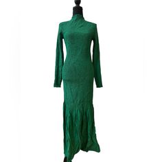 Brand New Without Tag. Trendset A New Silhouette In This Long-Sleeve Maxi Shaped With Smocking From The Mock Neck Down To The Knee And Finished With A Smooth Gathered Flounce. Msrp $329 Fitted Long Sleeve Maxi Dress With Smocked Back, Green Ruched Long Sleeve Maxi Dress, Green Long Sleeve Ruched Maxi Dress, Fitted Green Maxi Dress With Smocked Back, Green Long Sleeve Maxi Dress With Smocked Bodice, Fitted Smocked Long Sleeve Dress With Ruffles, Fitted Long Sleeve Smocked Dress With Ruffles, Green Smocked Dress With Long Sleeves, Green Long Sleeve Smocked Dress For Fall