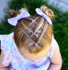 Easy toddler hairstyle Toddler Girl Hairstyles, Easy Toddler Hairstyles, Girls Hairdos, Cute Toddler Hairstyles, Easy Little Girl Hairstyles, Lil Girl Hairstyles, Girls Hairstyles Easy